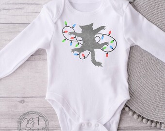 Cat Christmas Lights Baby Onesie® - Christmas Vacation Inspired