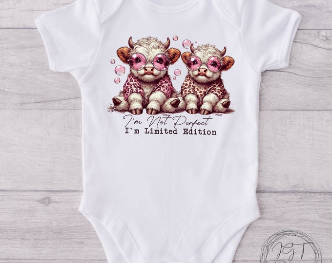 Funny Baby Onesie® Bodysuit -  Limited Edition -  Highland Cow Tshirt