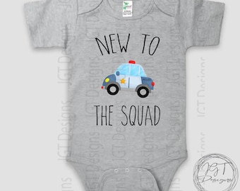 New To The Squad Baby Onesie® Bodysuit -  Police Officer