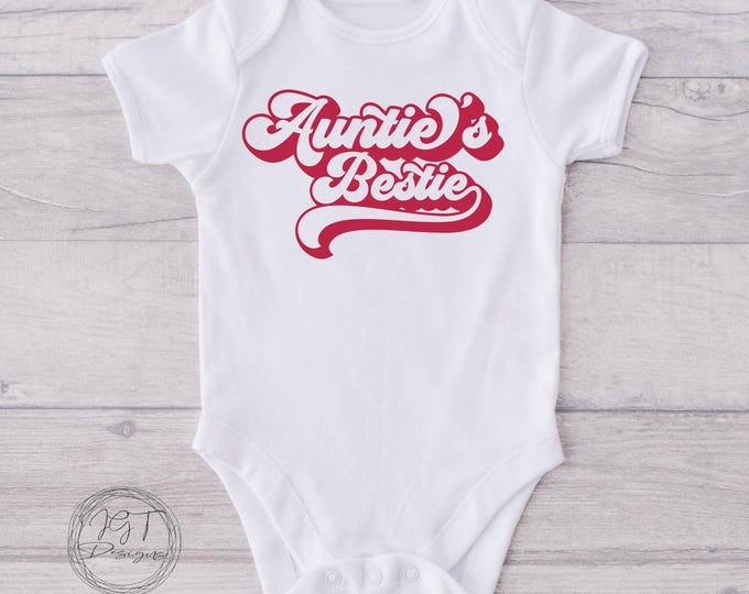 Auntie's Bestie Retro Baby Onesie® Bodysuit