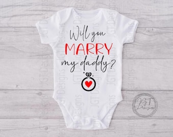 Will You Marry My Daddy Baby Onesie® Bodysuit - Wedding