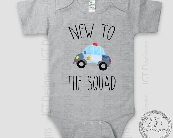New To The Squad Baby Onesie® Bodysuit -  Police Officer