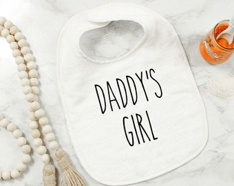 Baby Bib, Daddy’s Girl Bib, Skinny Font, Baby Girl, Baby Shower Gift, Baby Girl Gift