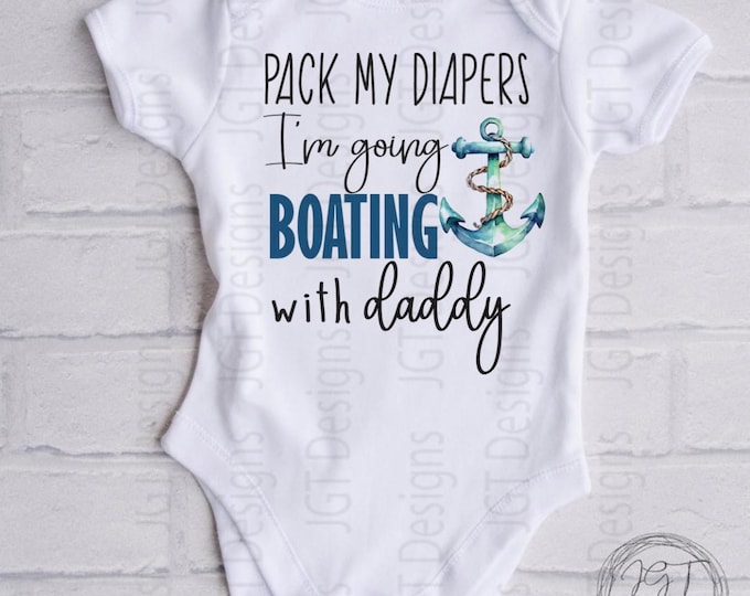 I’m Going Boating With Daddy Lake Baby Onesie® Bodysuit