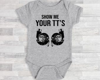 Show Me Your TT’s Racing Baby Onesie® Bodysuit - Funny Bodysuit