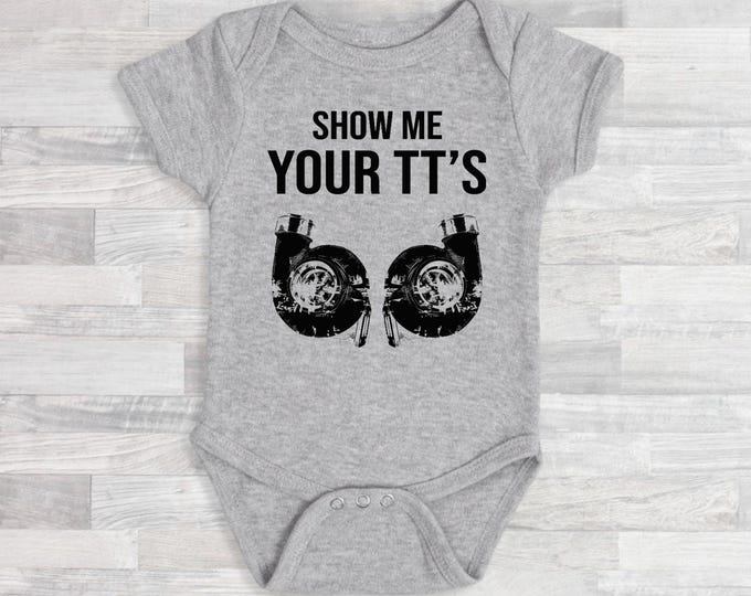 Show Me Your TT’s Racing Baby Onesie® Bodysuit - Funny Bodysuit