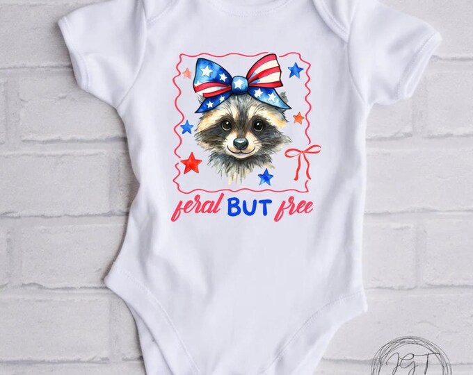 July 4th Baby Onesie® Bodysuit - Feral But Free