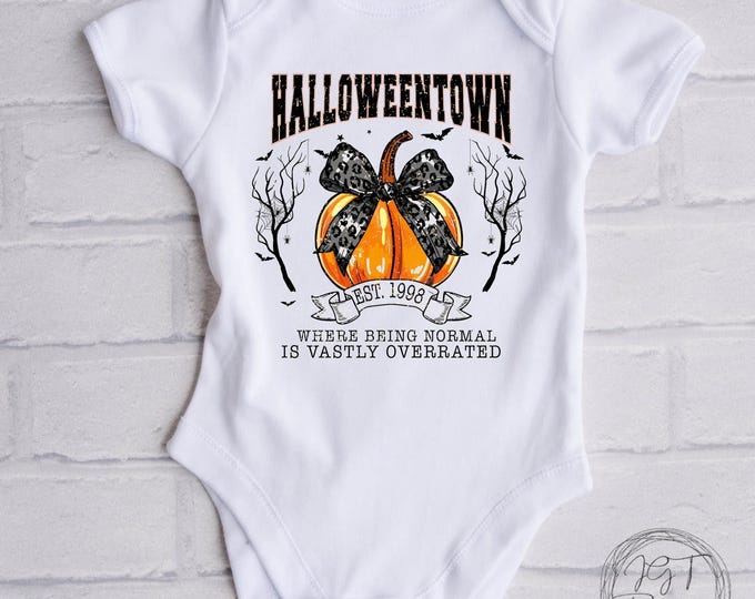Halloweentown Halloween Baby Onesie® Bodysuit - Coquette Halloween Design