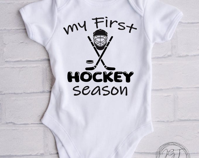 My First Hockey Season Baby Onesie® Bodysuit