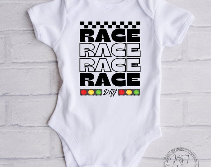 Drag Racing Race Day Baby Onesie® Bodysuit