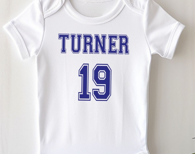 Personalized Custom Jersey Football Baby Onesie® Bodysuit