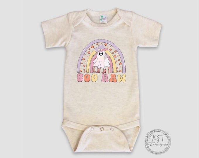 Retro Halloween Baby Onesie® Bodysuit - Boo Haw Rainbow