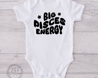 Pisces Zodiac Baby Onesie® Bodysuit -  Big Pisces Energy -