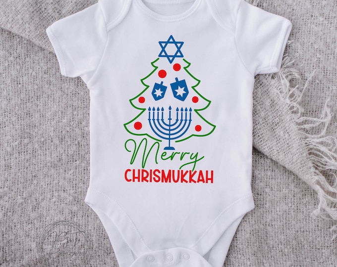 Merry Chrismakkuh Baby Onesie® Bodysuit -  Hanukkah