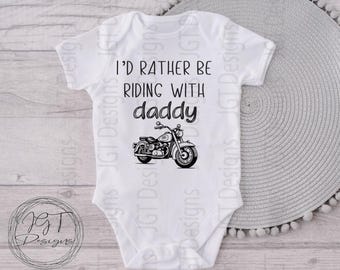 I’d Rather Be Riding Motorcycle Baby Onesie® Bodysuit