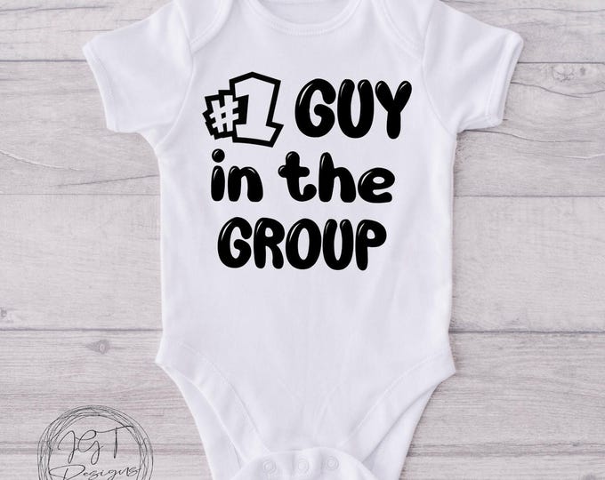 Number 1 Guy In The Group Funny Baby Onesie® Bodysuit