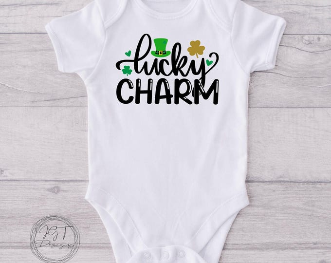 St. Patrick's Day Baby Onesie® Bodysuit -  Lucky Charm St. Patrick’s Day Bodysuit -