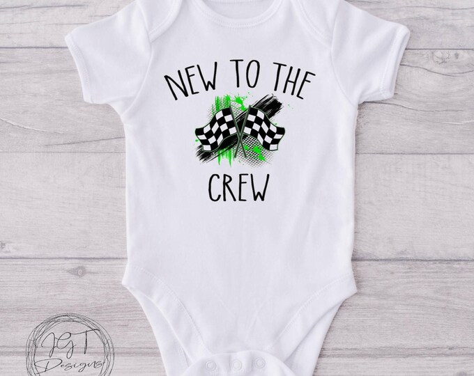 New To The Crew Racing Baby Onesie® Bodysuit - Newborn Bodysuit