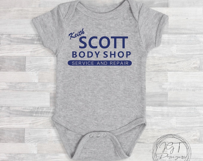Keith Scott Body Shop Baby Onesie® Bodysuit -  TV Inspired