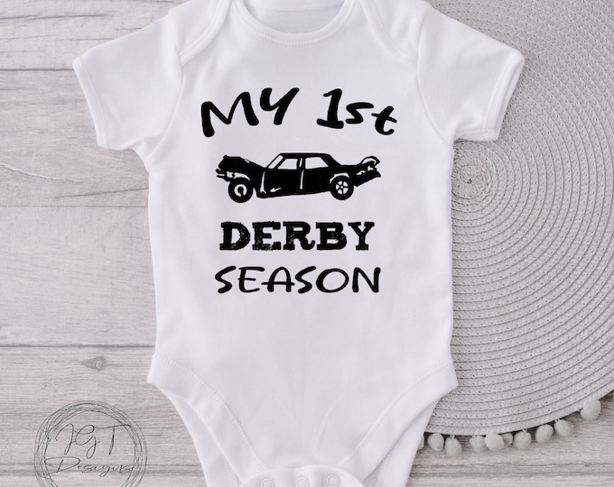 My First Derby Season Demolition Derby Baby Onesie® Bodysuit