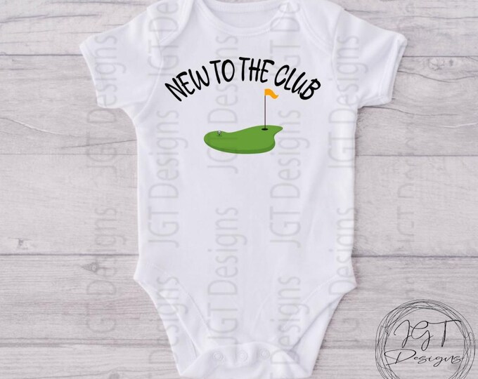 New To The Club Golf Baby Onesie® Bodysuit