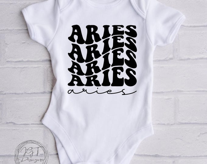 Aries Zodiac Baby Onesie® Bodysuit -  Retro