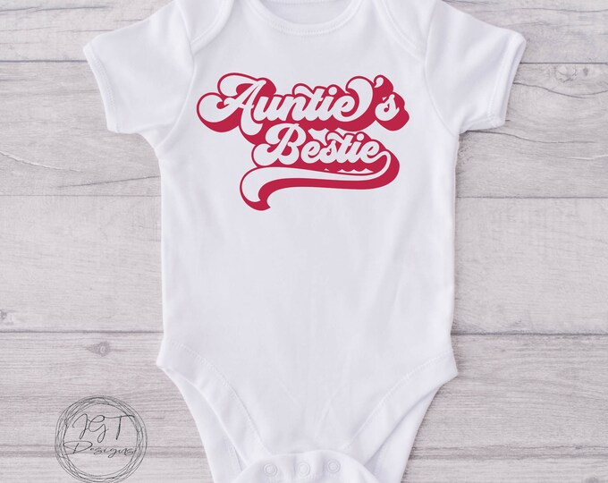 Auntie's Bestie Retro Baby Onesie® Bodysuit