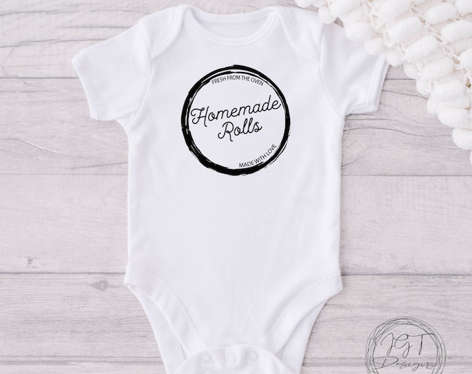Homemade Rolls Funny Baby Onesie® Bodysuit