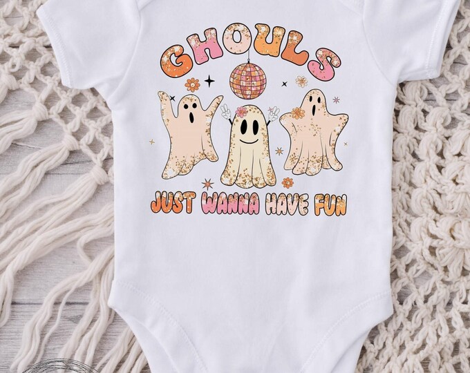 Ghouls Just Want To Have Fun Retro Halloween Baby Onesie® Bodysuit