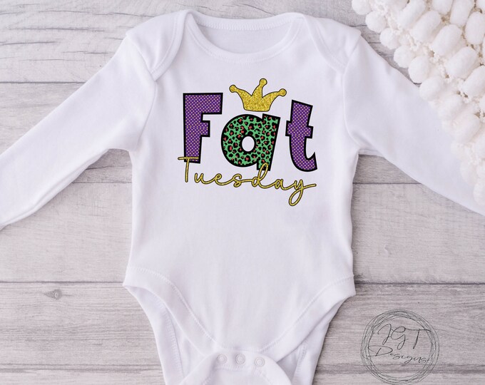 Mardi Gras Baby Onesie® Bodysuit -  Fat Tuesday Mardi Gras