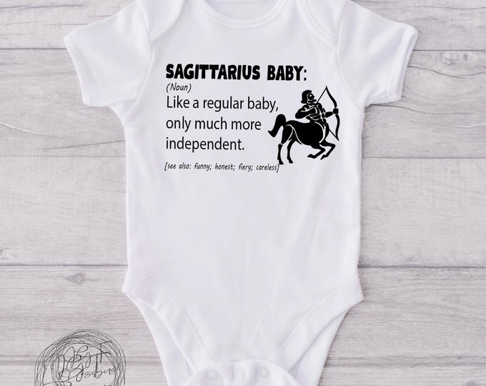 Sagittarius Zodiac Baby Onesie® Bodysuit -  Sagittarius