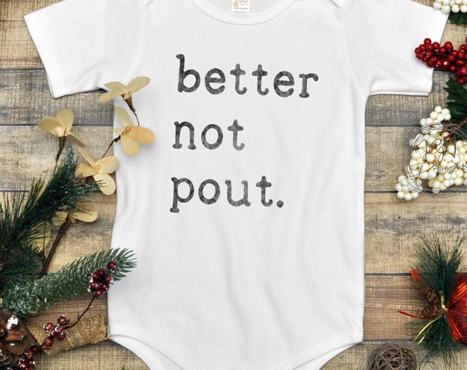 Better Not Pout Christmas Baby Onesie® Bodysuit - Minimalist