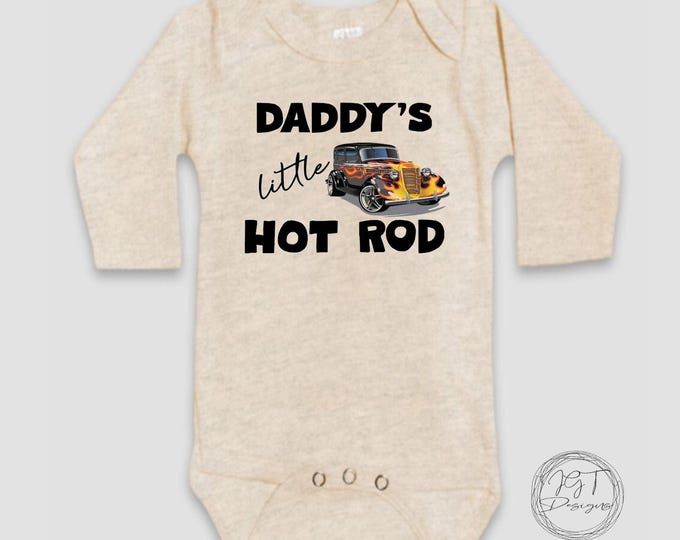 Daddy’s Little Hot Rod Baby Onesie® Bodysuit - Retro Classic Car