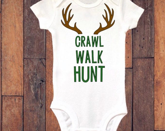 Hunting Baby Onesie® Bodysuit -  Crawl Walk Hunt