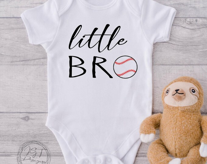 Little Bro Baseball Baby Onesie® Bodysuit