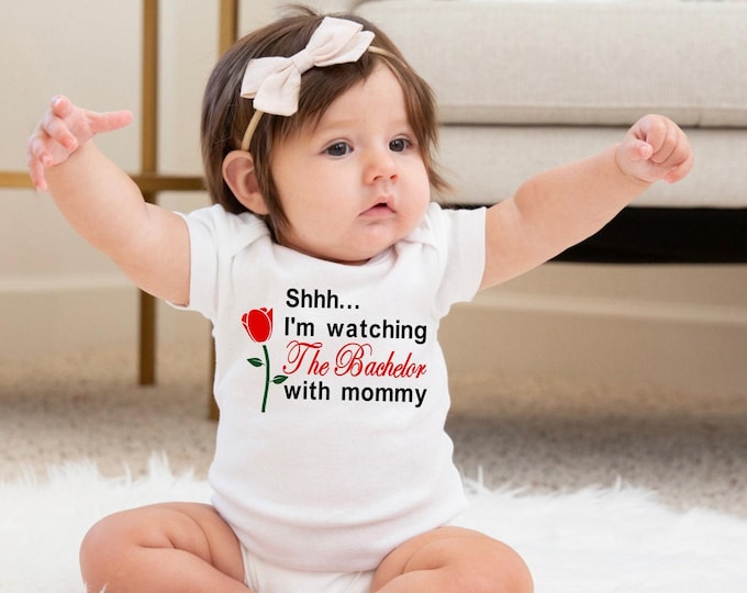 Shhh Im Watching The Bachelor Baby Onesie® Bodysuit - TV Inspired