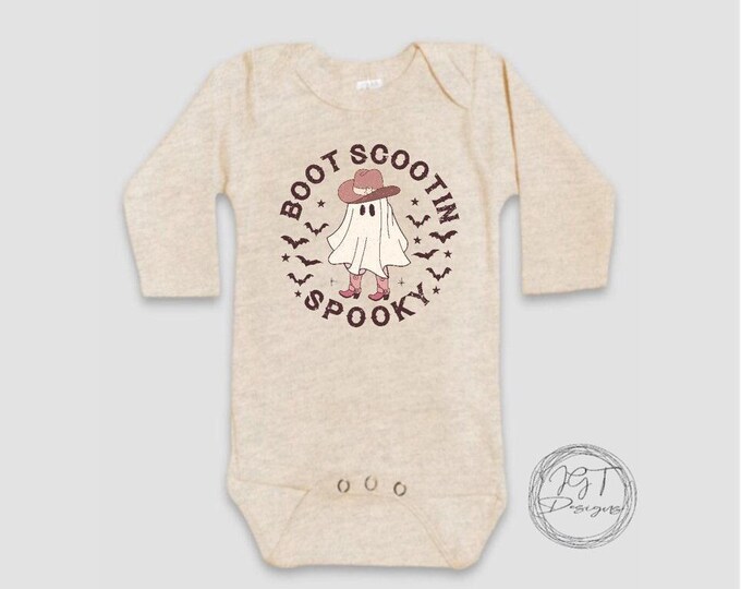Retro Halloween Baby Onesie® Bodysuit - Boot Scootin Spooky