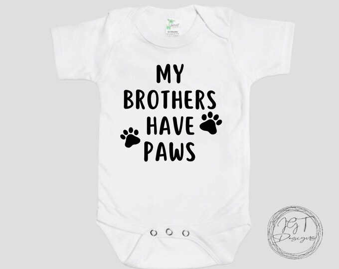 My Brothers Have Paws Baby Onesie® Bodysuit