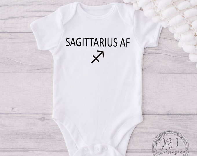 Sagittarius Zodiac Baby Onesie® Bodysuit -  Sagittarius AF -