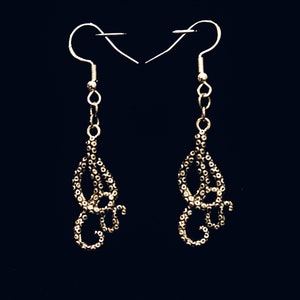 Kraken Cthulhu Octopus Tentacles Squid Hook Earrings Gothic Alternative Legend Fantasy Closed clasp