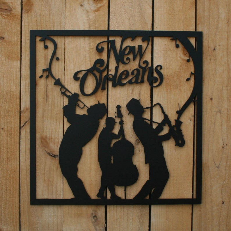 New Orleans Jazz Metal Art Louisiana Jazz Décor Musical Etsy