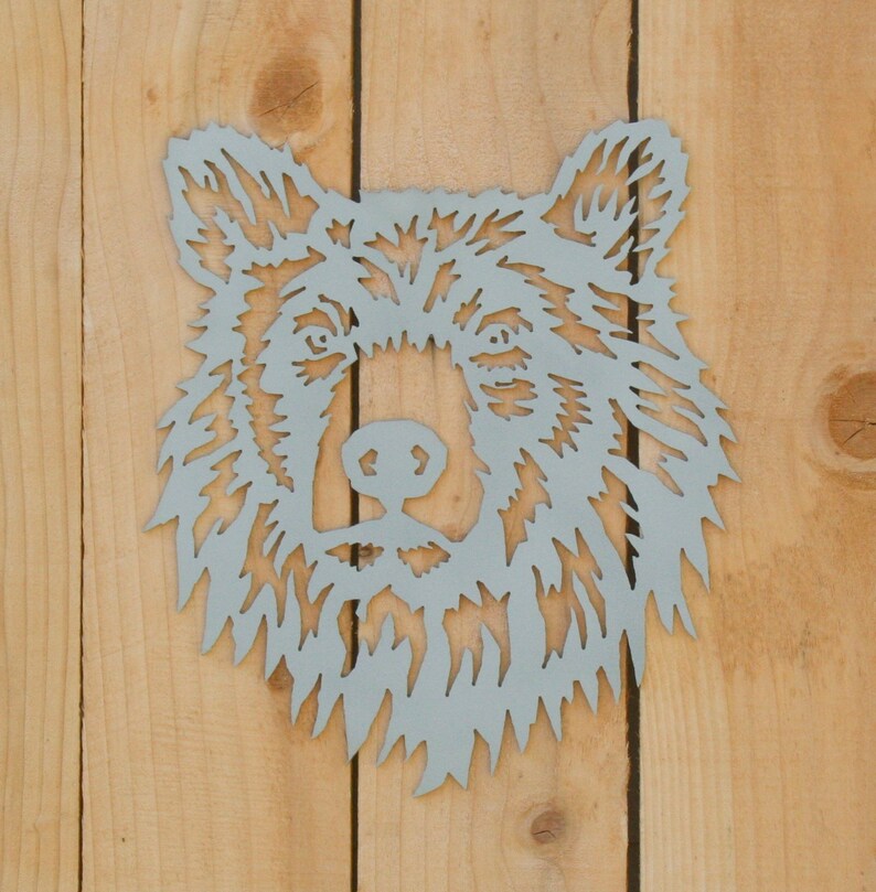 Grizzly Bear Metal Art Etsy