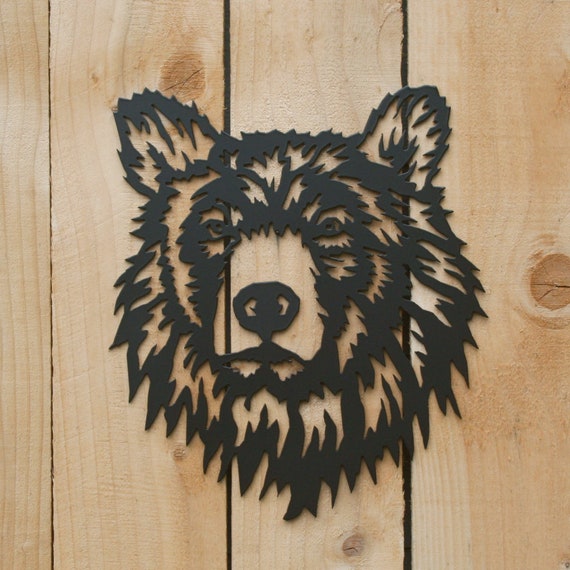 Grizzly Bear Metal Art Etsy