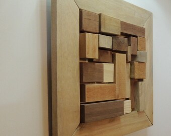 Wood wall art, reclaimed wood