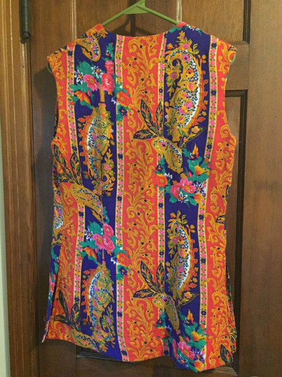 Vintage 60s paisley tunic, handmade