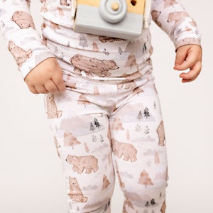 Mountain Bears Bamboo Two Piece Toddler Pajamas