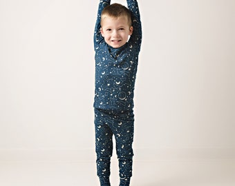 Midnight Constellations Bamboo Two Piece Toddler Pajamas