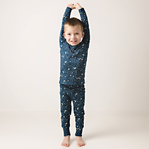 Midnight Constellations Bamboo Two Piece Toddler Pajamas