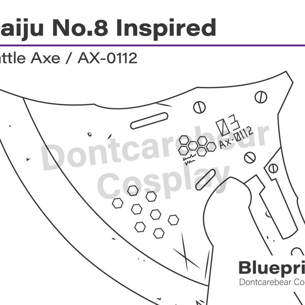 Kaiju No.8 Geïnspireerd - Battle Axe / AX-0112 - Blauwdruk - PDF - Digitale download