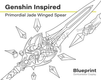 Genshin Impact Geïnspireerd - Xiao's speer - Blauwdruk - PDF - Digitale download